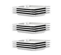 vidaXL 12x Gastronorm Containers GN 1/4 20mm Stainless Steel Stackable Tray