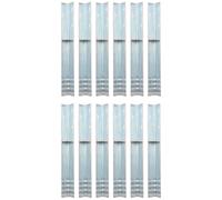 vidaXL 12x L-shaped Ground Anchors Galvanised Steel 5x5x50cm Stabilising Tool