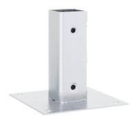 vidaxl - 12x post base square 46x46mm galvanised steel - support bracket for gazebo, fence, porch, table legs