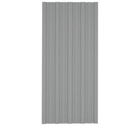 vidaXL 12x Roof Panels Hardware Building Materials Profile Sheet Shed Mobile Home Stable Garage Roof Panel Roofing Galvanised Steel Grey