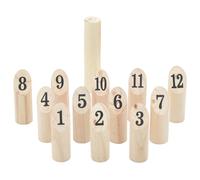 vidaXL 13 Piece Number Kubb Game Set with Carrying Bag Solid Pine Wood