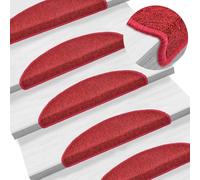 vidaXL 133881 15x Stair Mat Stair Protector Stair Protection Mat Semi-Circular Bordeaux Red 56 x 17 x 3 cm Fabric Dimensions 56 x 17 x 3 cm (L x W x D)