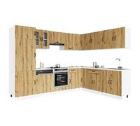 vidaXL 14 Piece Kitchen Cabinet Set Kalmar Artisan Oak Engineered Wood