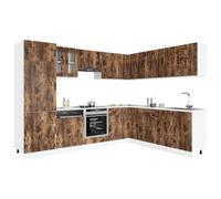 vidaXL 14 Piece Kitchen Cabinet Set Kalmar Smoked Oak Engineered Wood