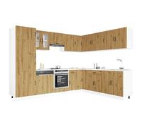 vidaXL 14 Piece Kitchen Cabinet Set Lucca Artisan Oak Engineered Wood