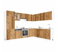 vidaXL 14 Piece Kitchen Cabinet Set Porto Old Wood Engineered Wood