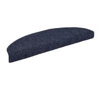 Vidaxl Stair Mats Self-Adhesive 15 Pcs 65X21X4 Cm Blue Half Round Large