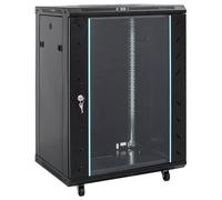 vidaXL 15U Network Cabinet - 19" IP20 Rack - Cold-Rolled Steel - Lockable - 53x40x80cm
