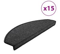 Vidaxl Carpet Stair Treads 15 Pcs Anthracite 65X24X4 Cm, Grey