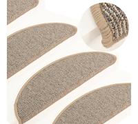 vidaXL 15x Carpet Stair Treads Brown 56x17x3 cm Stair Step Rug Mat Protector