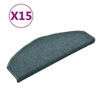 vidaXL 15x Carpet Stair Treads Dark Green Home Decor Stair Step Rug Protection