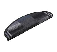 vidaXL 15x Self-adhesive Stair Mats Non Slip Carpet Stair Tread Staircase Protector Cover Pad Step Rug Sound Dampener Home Decor Black and Grey