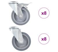 vidaXL 16 pcs Bolt Hole Swivel Casters 100 mm