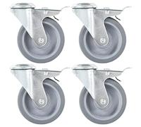 vidaXL 16 pcs Bolt Hole Swivel Casters 100 mm