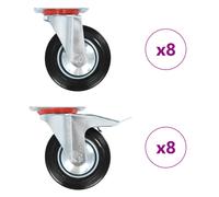 vidaXL 16 pcs Swivel Casters 160 mm