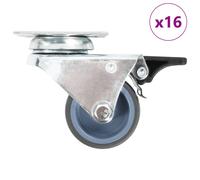 vidaXL 16 pcs Twin-wheel Swivel Casters 50 mm
