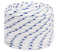 vidaXL 16mm Thick Polypropylene Boat Rope for Sailing, Yachting, Rigging - Weather-Resistant, Easy to Knot, 25m Length, White