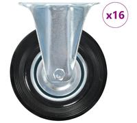 vidaXL 16x Fixed Casters 125mm Trolley Furniture Moving Bed Drawer Box Wheels