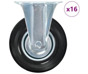 vidaXL 16x Fixed Casters 125mm Trolley Furniture Moving Bed Drawer Box Wheels