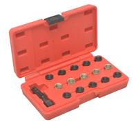 vidaXL 16x Spark Plug Thread Repair Tool Kit M14x1.25 Re-thread Repair Tool