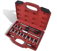 vidaXL 17 pcs Diesel Injector Seat Cutter Set