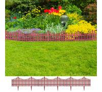 vidaXL 17 pcs Lawn Dividers 10 m Brown LSO UK