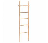 vidaXL 170 cm Towel Ladder made of Solid Wood Walnut- Multi-Use, Sturdy and Resistive Towel Rack for Bathroom Storage - Easy Assembly - 4-Rung Design