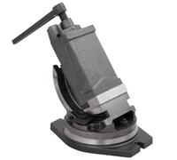 vidaXL 2-Axis Tilting Vice 100 mm - Solid Cast Iron Construction, Hardened Jaws, Adjustable 0-90° Inclination, Ideal for Drilling, Welding, Milling