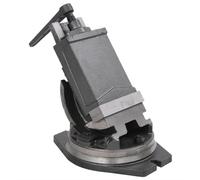 vidaXL 2-Axis Tilting Vice 160mm - Cast Iron Swivel Jaw Clamp for Drilling/Welding/Cutting, Inclination 0-90° with Fine Scale, Workshop Essential