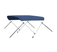 vidaXL 2 Bow Bimini Top Vehicle Part Accessory UV-resistant Anti-mildew Boat Storage Cover Replacement Canopy Awning Navy Blue 180x130x110 cm