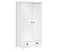 Vidaxl 2-Door Wardrobe Hill White 89X50X170 Cm Solid Pine Wood Wardrobes