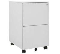 Vidaxl Mobile File Cabinet Light Grey 39X45X67 Cm Steel