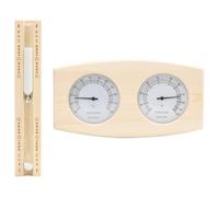 vidaXL Solid Wood Pine 2 in 1 Sauna Hygrothermograph and Sand Timer Set Wooden Thermometre Hygrometre Sand Timer Hourglass Sand Clock