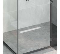 vidaXL 2 in 1 Shower Drain Silver 60 cm Stainless Steel 304