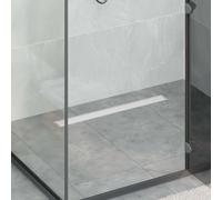 vidaXL 2 in 1 Shower Drain Silver 70 cm Stainless Steel 304