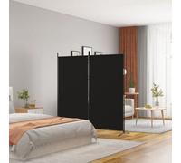Vidaxl 2-Panel Room Divider Black 175X180 Cm Fabric Room Dividers