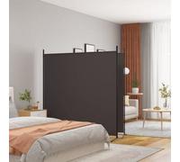 Vidaxl 2-Panel Room Divider Brown 348X180 Cm Fabric