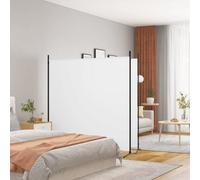 vidaXL 2-Panel Room Divider White 348x180 cm Fabric