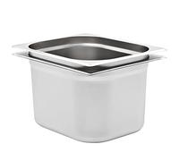 vidaXL 2 pcs Gastronorm Containers - GN 1/2 200mm - Durable Stainless Steel - Stackable, Scratch-Free and Easy to Clean - Ideal for Professional Kitchen Use
