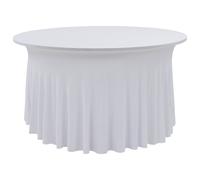 vidaXL 2 pcs Stretch Table Covers with Skirt 150x74 cm White