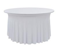 vidaXL 2 pcs Stretch Table Covers with Skirt 180x74 cm White