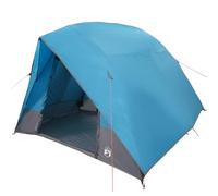 vidaXL 2 Person Blue Dome Tent Polyester PE Waterproof with Zipper Breathable Design PU Coating 275 x 230 x 140 cm Ideal for Outdoor Camping