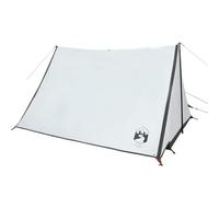 vidaXL 2-Person Camping Tent - Lightweight, Waterproof, 190T Polyester, White Blackout Fabric, Dual-Door with Sun Canopy and Mesh Ventilation, Easy Setup, Ideal for Hiking and Outdoor Adventures