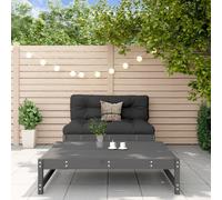 vidaXL 2 Piece Garden Lounge Set Grey Solid Wood Pine
