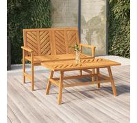 vidaXL Garden Lounge Set Garden Furniture Set Bench 2 Piece Solid Wood Acacia