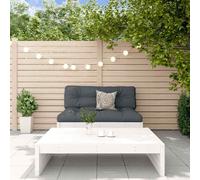 vidaXL 2 Piece Garden Lounge Set White Solid Wood Pine