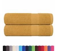 vidaXL 2 Piece Gold Shower Towels 70 x 140 cm 360 g/m 100% Cotton