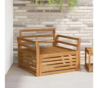 vidaXL 2 Piece Outdoor Sofa Natural