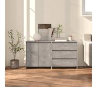 Vidaxl 2 Piece Sideboard Concrete Grey Engineered Wood, Grey