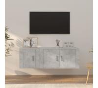 vidaXL 2 Piece TV Cabinet Set Concrete Grey Engineered Wood